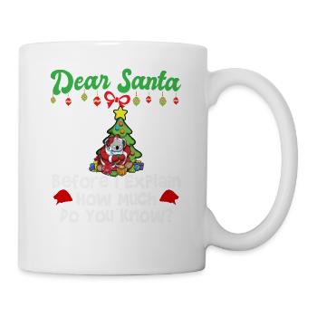 Cher Père Noël avant que j’explique combien savez-vous - Mug blanc - blanc - Droite