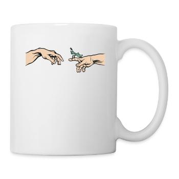 Gottesanbeterin Mantis religiosa Lustiges Mantis - Tasse - Weiß - Rechts