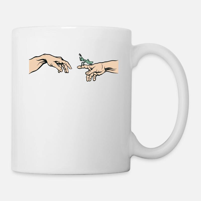 Gottesanbeterin Mantis religiosa Lustiges Mantis - Tasse - Weiß