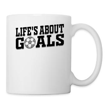 Life's About Goals Soccer Player - Mug - white - Right