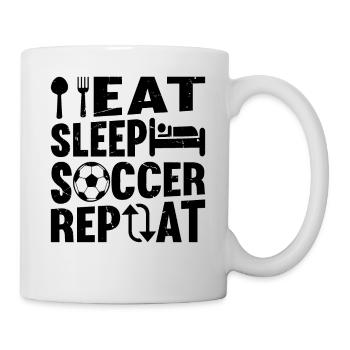 Eat Sleep Soccer Repeat - Soccer Player - Mug - white - Right