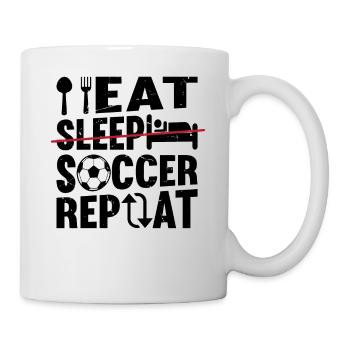 Eat Sleep Soccer Repeat - Funny Soccer Player - Mug - white - Right