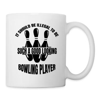 Bowling Skittles, Bowler Skittles, Gift Bowling Ball - Mug - white - Right
