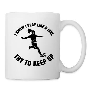 Soccer Filles Entraîneur de soccer Joueur de soccer Femme - Mug blanc - blanc - Droite