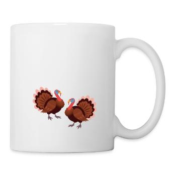 Chillin avec mes dindes - Mug blanc - blanc - Droite