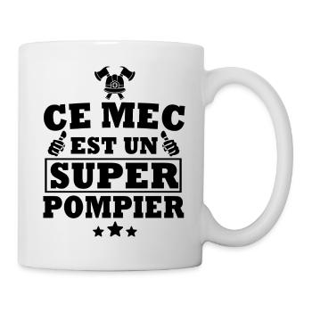 super pompier / cadeau humour pompier - Mug blanc - blanc - Droite
