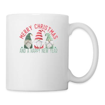 Joyeux Noël et une bonne année mignons gnomes - Mug blanc - blanc - Droite