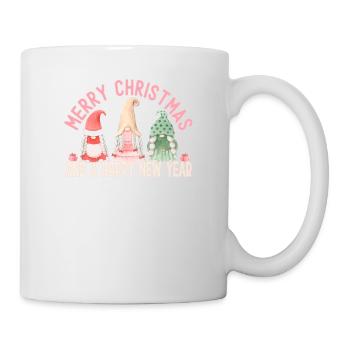 Joyeux Noël Bonne Année Mignonnes Gnome Girls - Mug blanc - blanc - Droite