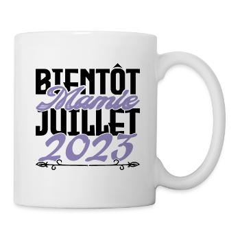Annonce grossesse. bientôt Mamie Juillet 2023. - Mug blanc - blanc - Droite