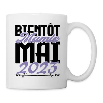 Annonce grossesse. bientôt Mamie Mai 2023. - Mug blanc - blanc - Droite