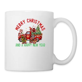 Joyeux Noël Bonne Année Homme en pain d’épices - Mug blanc - blanc - Droite