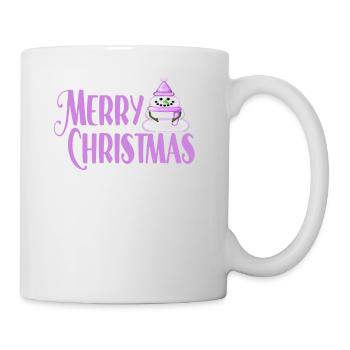 Joyeux Cristmas Rosaner Schneeman - Mug blanc - blanc - Droite