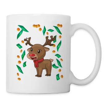 Reindeer Christmas Money Rain - Mug - white - Right