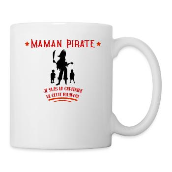 Maman Pirate Idée Cadeau Fêtes Des Mères - Mug blanc - blanc - Droite