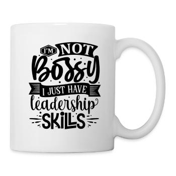 Je ne suis pas autoritaire, j’ai juste des compétences en leadership - Mug blanc - blanc - Droite