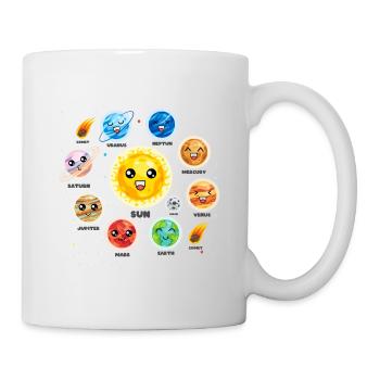 Solar System Planets Science Cute Realistic Space - Mug - white - Right