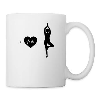 Yoga Herzschlag - Tasse - Weiß - Rechts