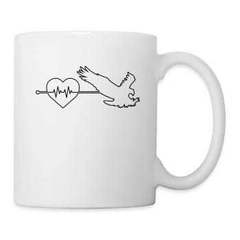 Adler Herzschlag - Tasse - Weiß - Rechts