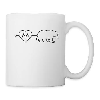 Bear heartbeat - Mug - white - Right