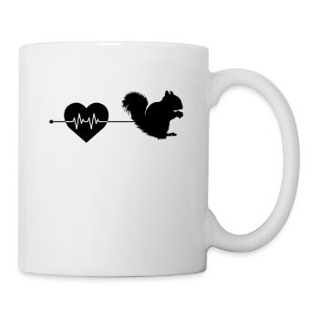 Squirrel heartbeat - Mug - white - Right