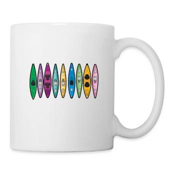 Kayak Coloré Paddle Sport Pattern Art - Mug blanc - blanc - Droite