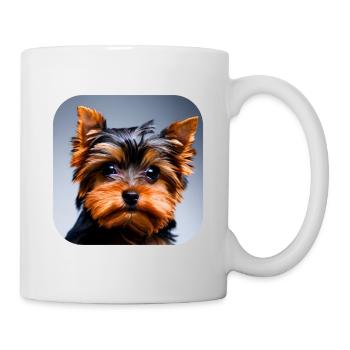 Yorkshire Terrier Chiot - Mug blanc - blanc - Droite