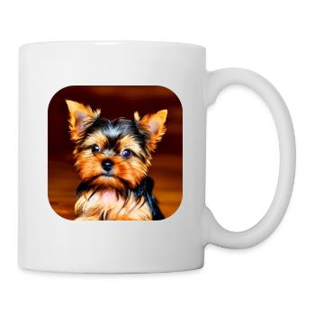 Yorkshire Terrier Chiot - Mug blanc - blanc - Droite