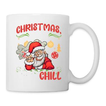 chill chilling Santa lustiger Spruch Weihnachten - Tasse - Weiß - Rechts