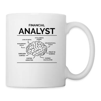 Analyste financier - Mug blanc - blanc - Droite
