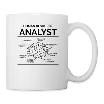 Analyste des ressources humaines - Mug blanc - blanc - Droite