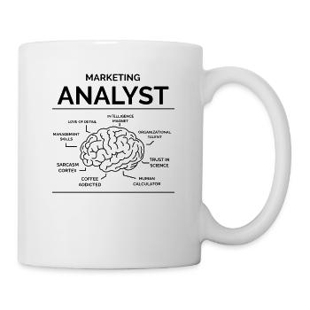 Analyste marketing - Mug blanc - blanc - Droite