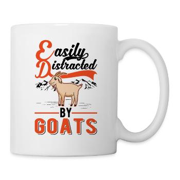 Facilement distrait par les chèvres Ziegenwirt Goat - Mug blanc - blanc - Droite