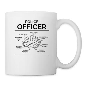 Policier Policier - Mug blanc - blanc - Droite