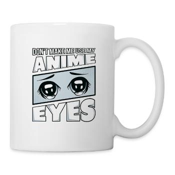 Ne m'obligez pas à utiliser mes yeux d'Anime. - Mug blanc - blanc - Droite