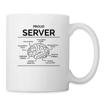 Serveur Serveuse Directeur de restaurant - Mug blanc - blanc - Droite