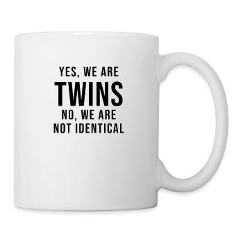Zwilling Zwillinge Bruder Schwester Spruch - Tasse - Weiß - Rechts