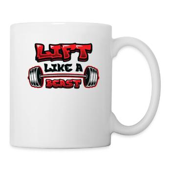 Lifting Like a Beast Weightlifting Bodybuilder - Mug - white - Right