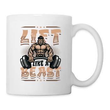 Lifting Like a Beast Weightlifting Bodybuilder - Mug - white - Right