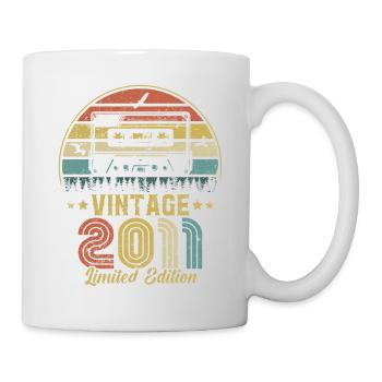 Vintage-Kassette 2011 - Tasse - Weiß - Rechts
