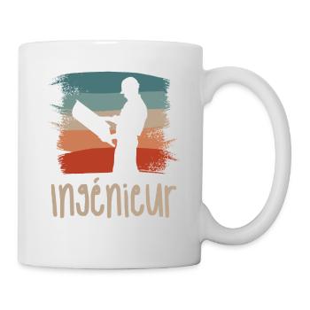 Vintage Retro Ingénieur Ingénierie - Mug blanc - blanc - Droite