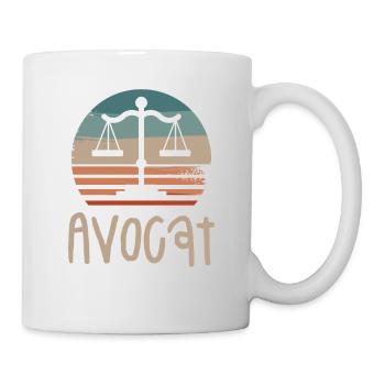 Vintage Retro Avocat Juridique Loi Avocate Avocats - Mug blanc - blanc - Droite