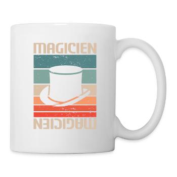 Vintage Retro Magicien Magique Magie - Mug blanc - blanc - Droite