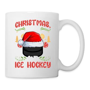 Hockey Hockey Hockey Club Équipe de Hockey sur Glace Noël, Amour - Mug blanc - blanc - Droite
