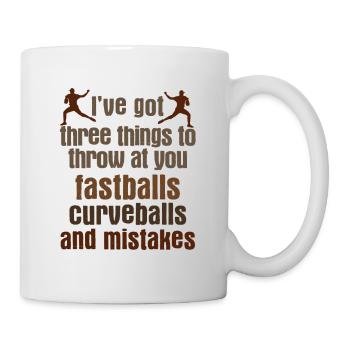 Baseball - Tasse - Weiß - Rechts