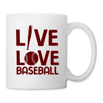 Baseball - Tasse - Weiß - Rechts