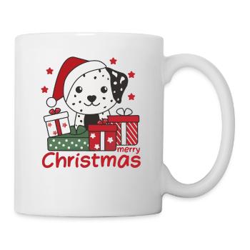 Dalmatiner Weihnachten Geschenk Winter Hunde - Tasse - Weiß - Rechts