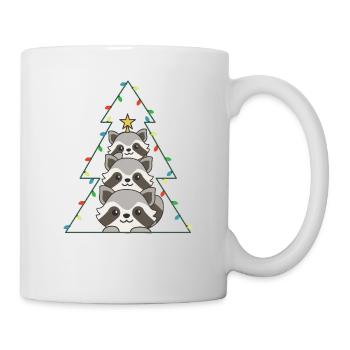 Raccoon Christmas Tree Christmas Raccoons - Mug - white - Right