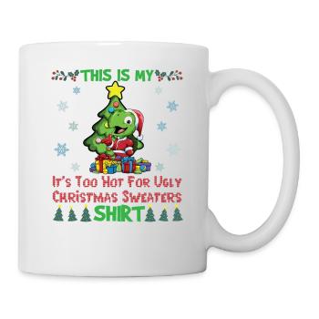 C’est mon pull de Noël C’est trop chaud pour un pull de Noël moche - Mug blanc - blanc - Droite