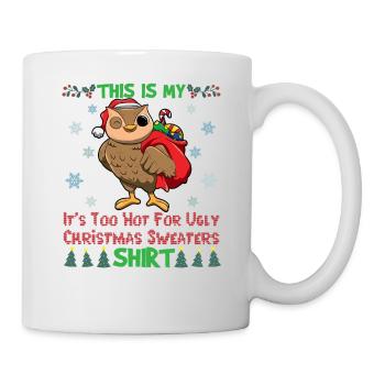 C’est mon pull de Noël C’est trop chaud pour un pull de Noël moche - Mug blanc - blanc - Droite