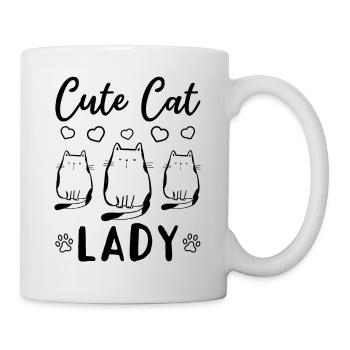 Cat Lover Cat Owner Cute Cat Girl - Cute Cat Lady - Mug - white - Right